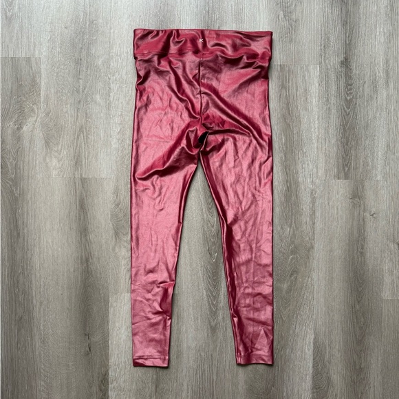 Shiny Red Koral Leggings - Picture 2 of 4